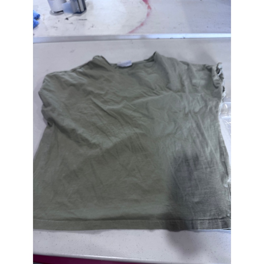 Janina Womens Sage Green Short Sleeve Crew Neck T-Shirt Size Large 2Y14